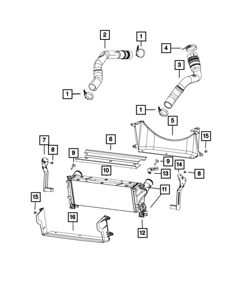 Radiator and Related Parts; Charge Air Cooler for 2018 Ram 3500 #5