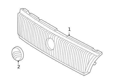 Grille & Components for 2008 Mercury Milan #0