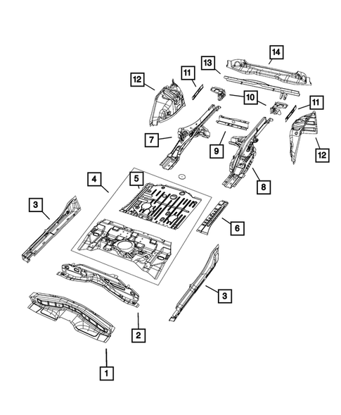 Floor Pans for 2019 Fiat 500L #0
