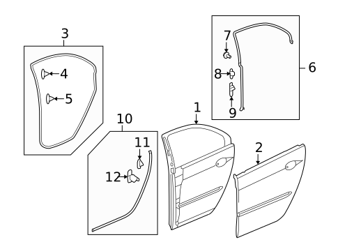 Door & Components for 2006 Acura RL #0