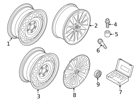 Wheels for 2019 Volkswagen Golf R #1