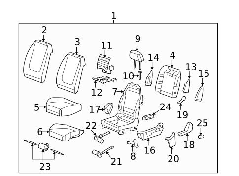 Front Seat Components for 2009 Saturn Aura #2