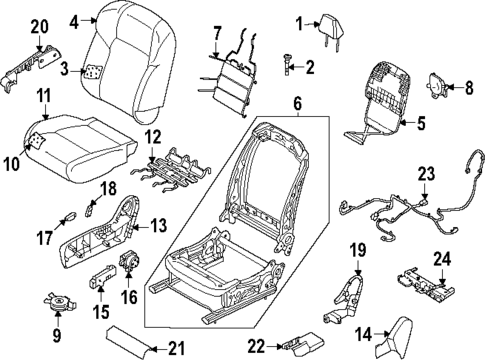Passenger Seat Components for 2025 Nissan Armada #0