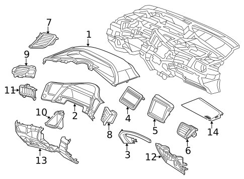 Instrument Panel Components for 2012 Honda Civic #0