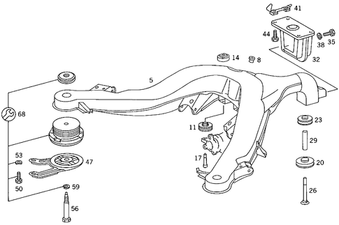 Rear Axle Support for 1986 Mercedes-Benz 560SEL #0