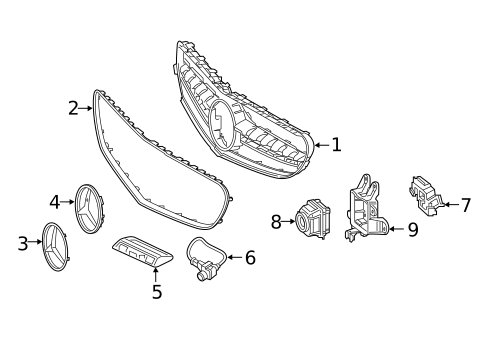 Grille & Components for 2021 Mercedes-Benz S63 AMG #0