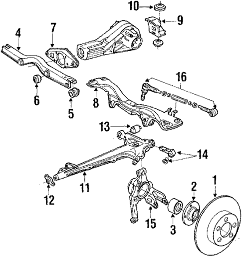 Rear Suspension for 1990 Audi 100 Quattro #0