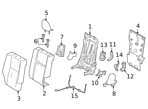 Rear Seat Components for 2018 Toyota RAV4 #1