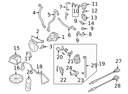 Emission Components for 2005 Audi A4 #1