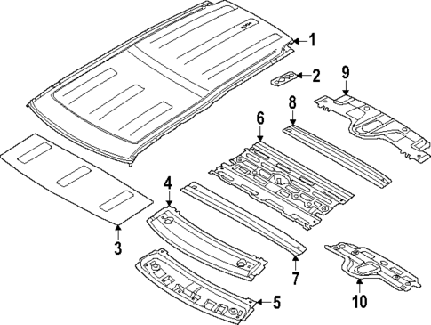 Roof & Components for 2019 Land Rover Discovery #1