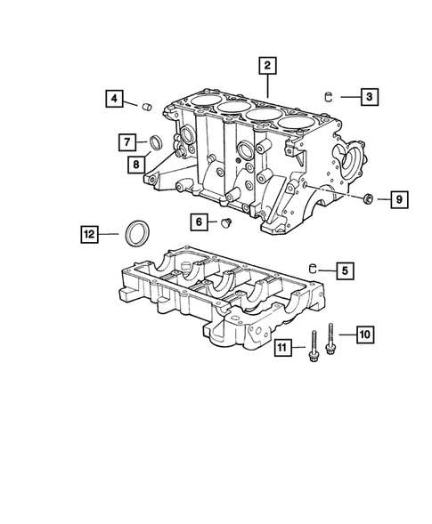 Cylinder Block for 2008 Chrysler PT Cruiser #0