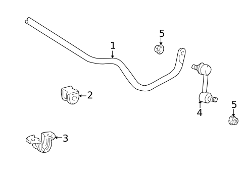Stabilizer Bar & Components for 2005 Toyota Celica #1
