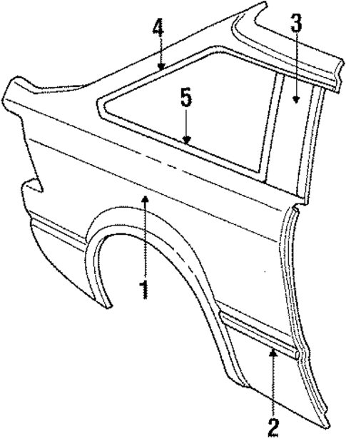 Quarter Panel for 1984 Mercury Lynx #0