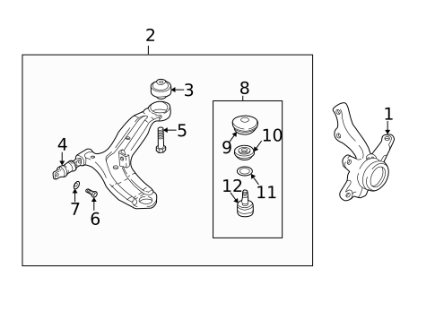Suspension Components for 2006 Hyundai Tiburon #1