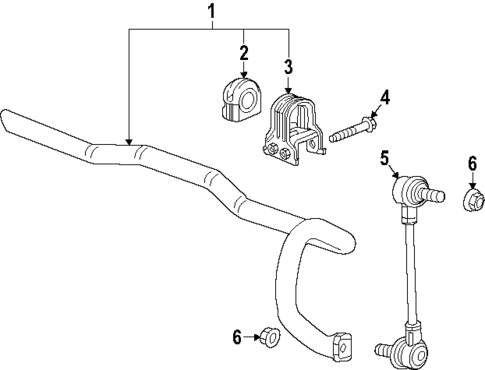 Stabilizer Bar & Components for 2025 Buick Enclave #1