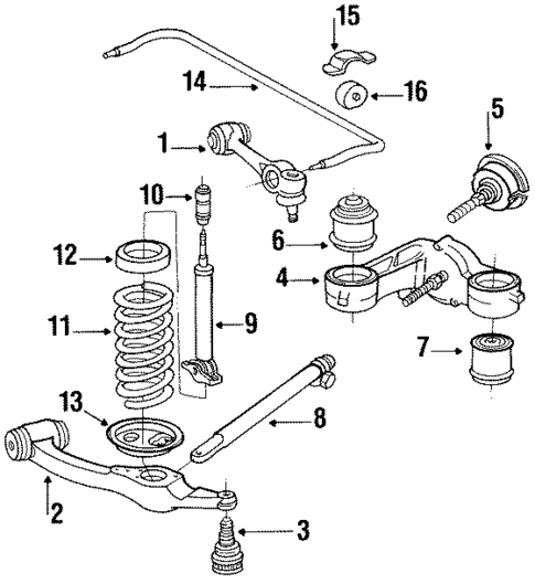 Suspension Components for 1991 Mercedes-Benz 350SD #0