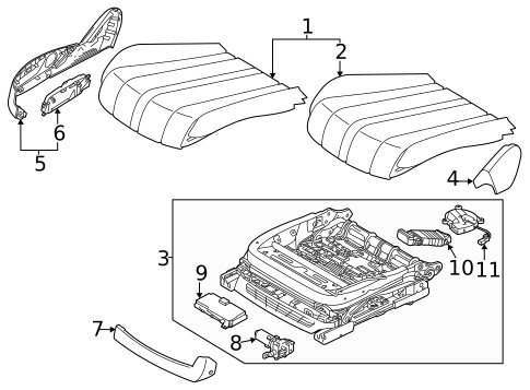 Passenger Seat Components for 2025 Genesis GV70 #1