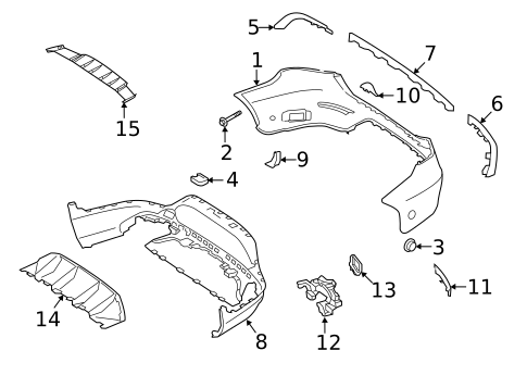 Bumper & Components - Rear for 2020 Mercedes-Benz GLC63 AMG #0