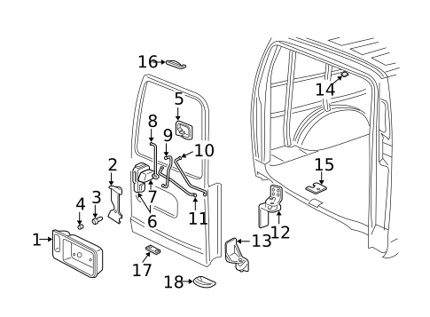 Lock & Hardware for 2003 GMC Savana 3500 #4