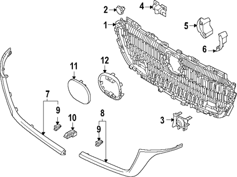 Grille & Components for 2024 Mazda CX-90 #0
