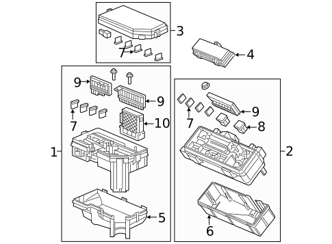 Fuse & Relay for 2021 Honda Pilot #0