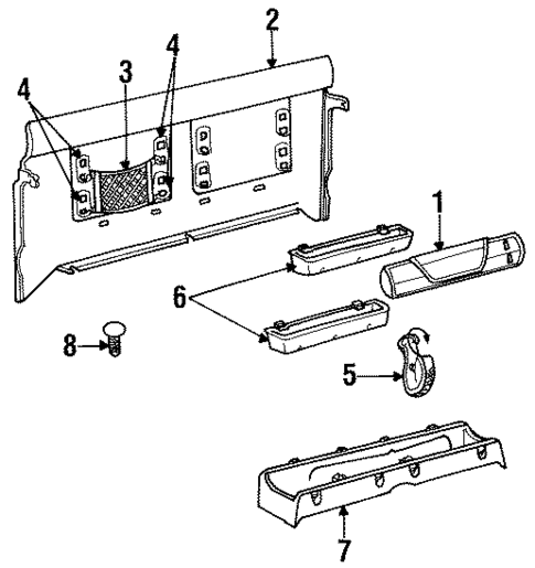 Interior Trim - Cab for 1998 Dodge Ram 1500 #2