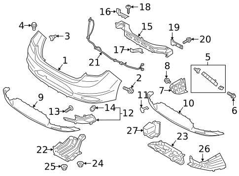 Bumper & Components - Rear for 2020 Hyundai Elantra #0