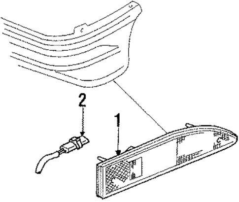 Side Marker Lamps for 1990 Ford Probe #1