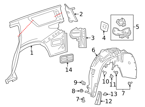 Quarter Panel & Components for 2023 Chevrolet Traverse #0