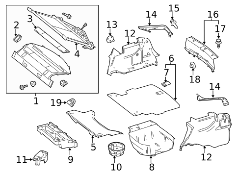 Interior Trim - Rear Body for 2015 Mercedes-Benz E 550 #1