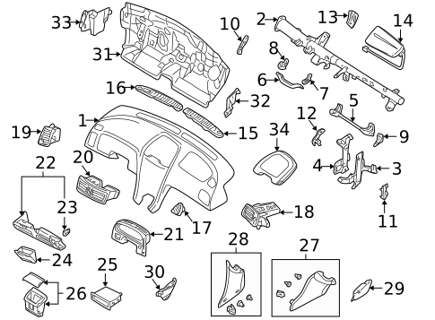 Instrument Panel for 2002 INFINITI I35 #0