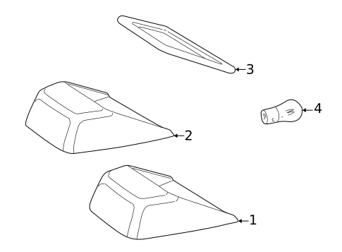 High Mounted Stop Lamp for 2000 Mercedes-Benz E320 #1