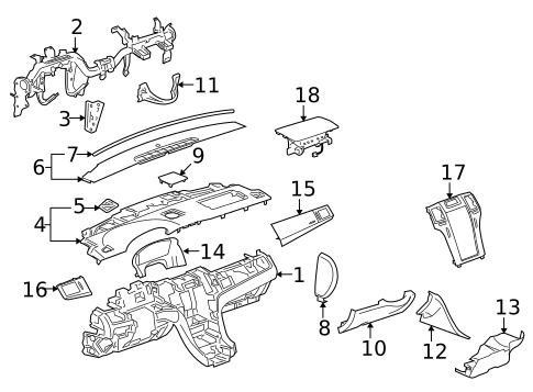 Instrument Panel for 2007 Cadillac Escalade ESV #0