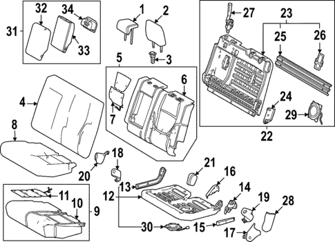 Rear Seat Components for 2024 Toyota Tundra #0