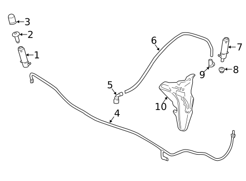 Washer Components for 2019 Porsche 911 #1