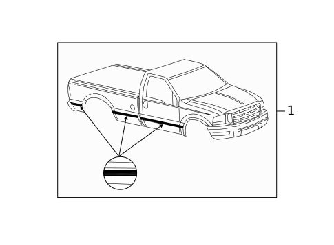 Stripe Tape for 2003 Ford F-250 Super Duty #2