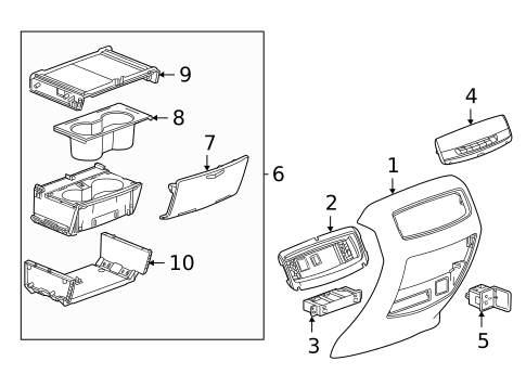 Center Console for 2025 Cadillac Escalade #9
