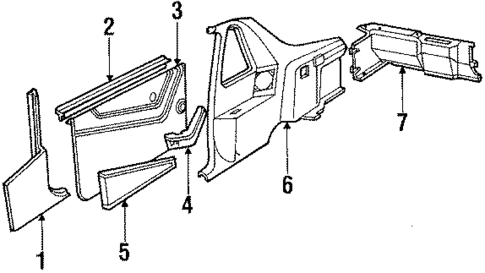 Interior Trim for 1985 Ford EXP #0