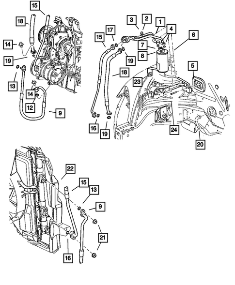 Air Conditioner and Heater Plumbing for 2009 Chrysler PT Cruiser #4