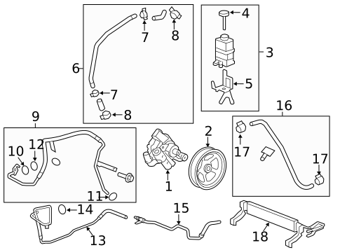 Pump & Hoses for 2011 Chevrolet Traverse #0