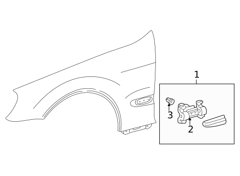 Exterior Trim - Fender for 2006 Mercedes-Benz S 500 #0