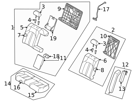 Rear Seat Components for 2022 Kia K5 #0