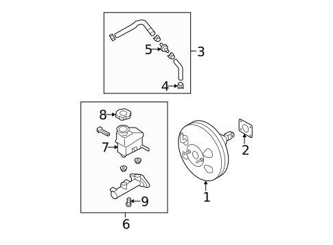 Master Cylinder - Components On Dash Panel for 2012 Hyundai Elantra #1