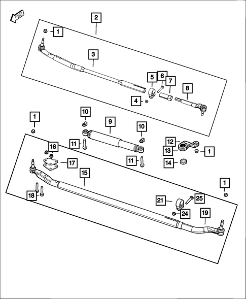 Steering Linkage, and Steering Shock for 2013 Ram 3500 #0