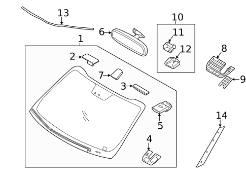 Glass - Windshield for 2023 Kia Seltos #0