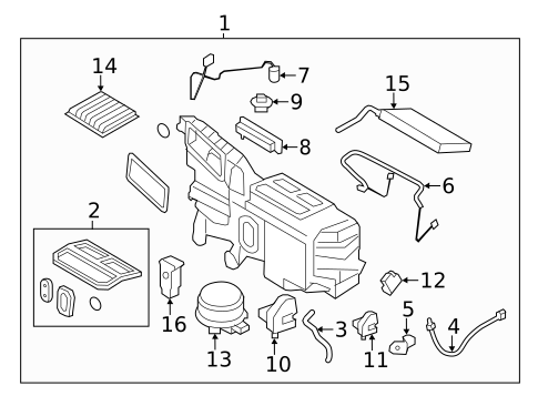 Evaporator Components for 2010 Ford Edge #1