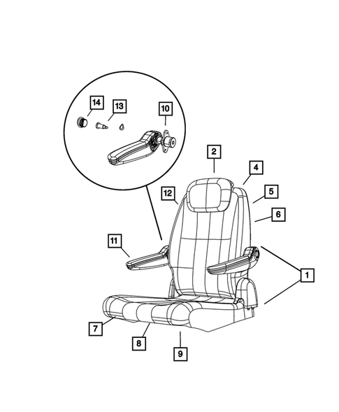 Rear Seats - Second Row for 2009 Chrysler Town & Country #11