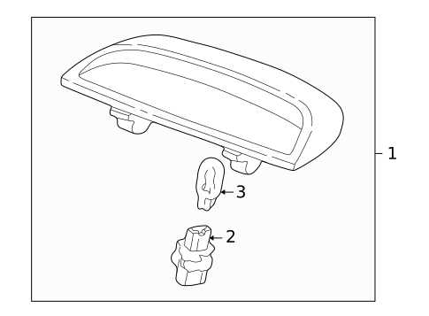 High Mounted Stop Lamp for 2000 Honda Accord #0