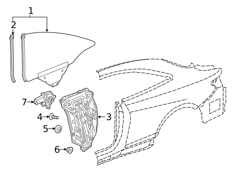 Glass & Hardware for 2024 Mercedes-Benz SL55 AMG #1