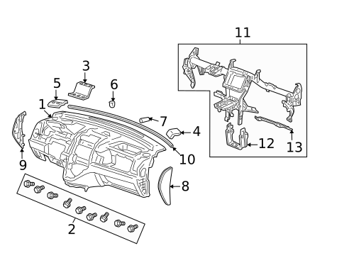 Instrument Panel for 2009 Honda CR-V #0